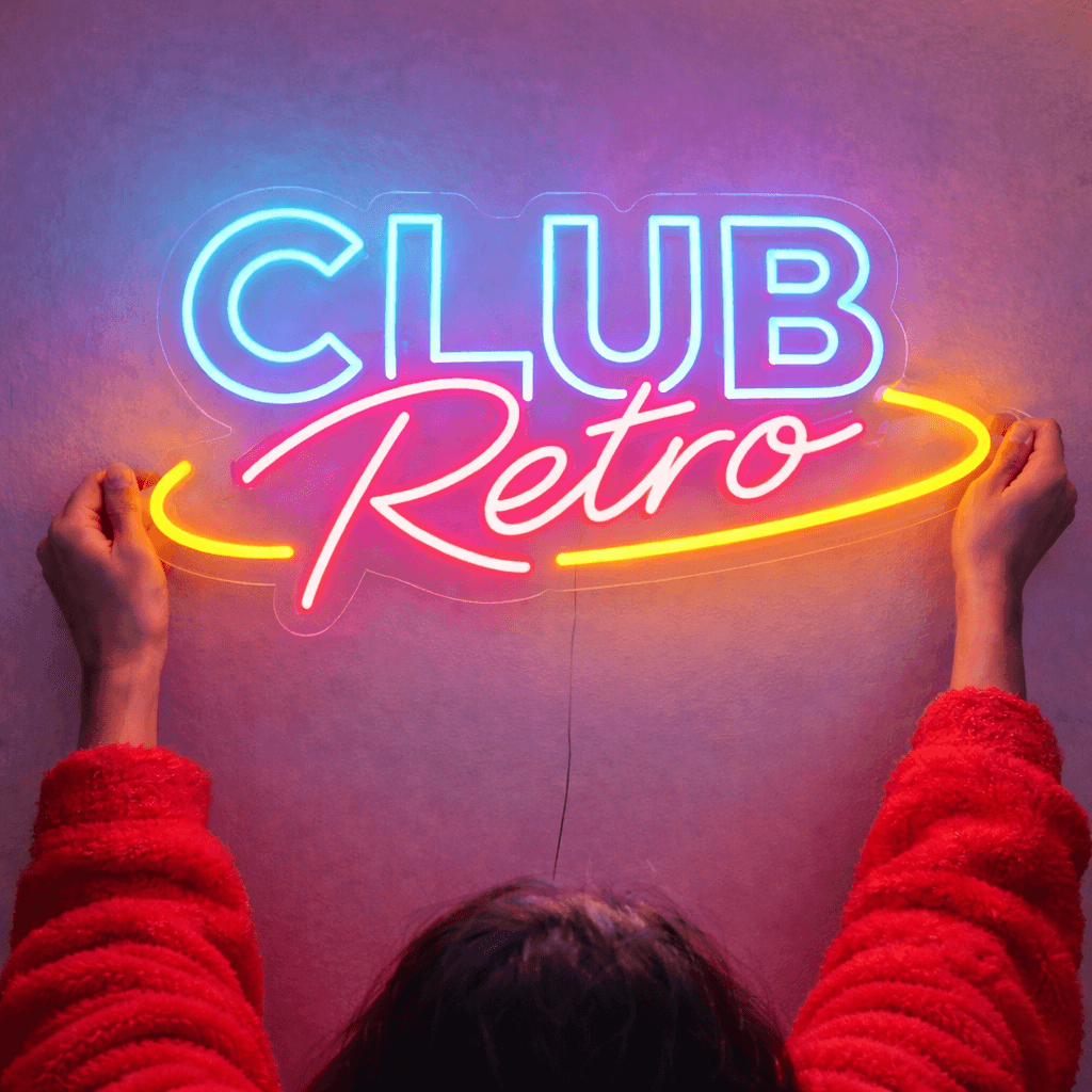 Custom LED neon sign for nightclub and club business branding