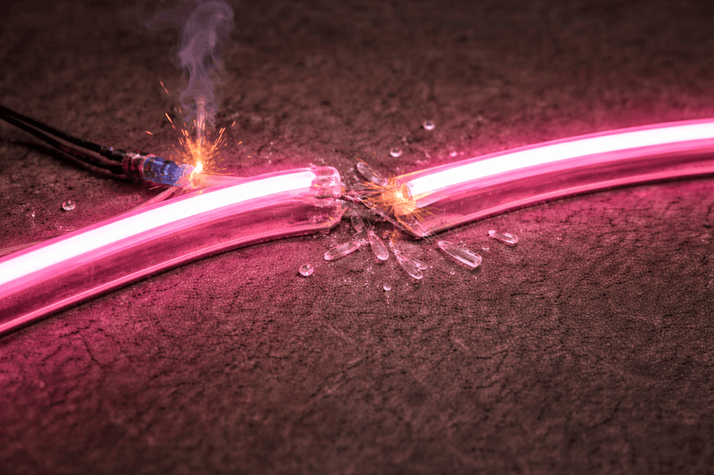 glass neon sign breaking example